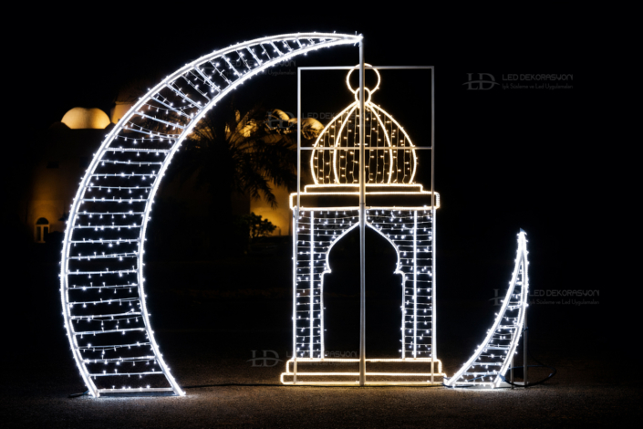 Ramazan Süslemeleri ramazan sokak led motif 705x470 - Ramazan Süslemeleri